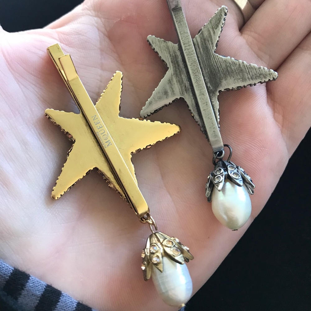 Signed🖤Alexander McQueen Star Drop Barrette/Lapel - Picture 4 of 5